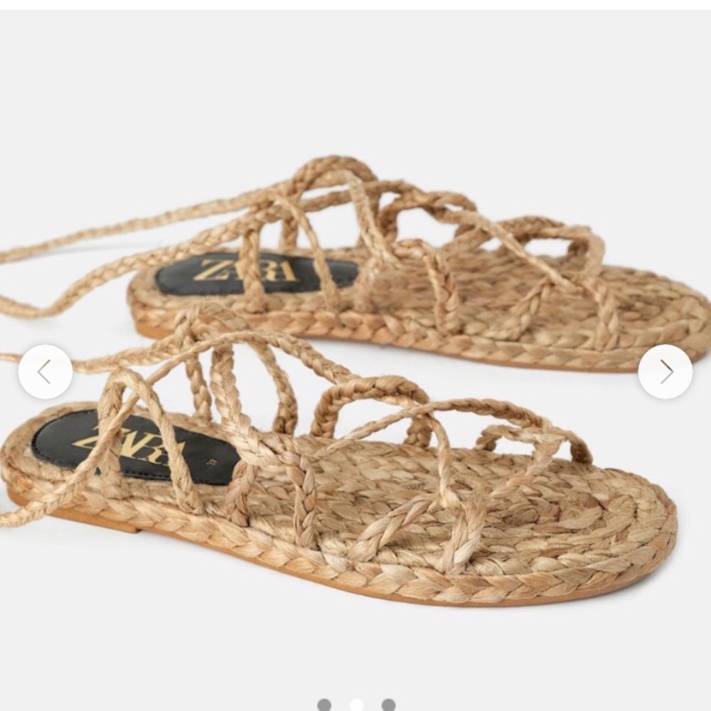 Zara rope gladiator sandals size 38 brand new